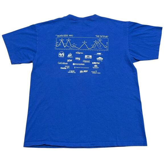 Vintage 90s‎ The Death Ride 1997 Skull Mountain Tee - Single Stitch T-Shirt - L - Picture 4 of 9